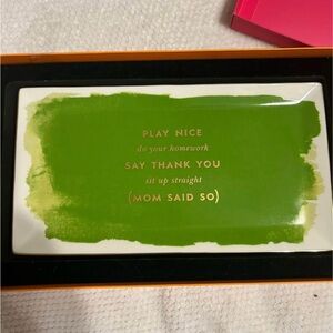 kate spade Green and Gold Accent Tray